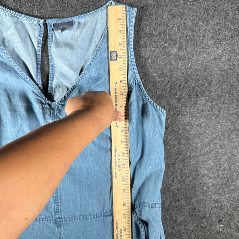 J.Jill Denim Wide Leg Jumpsuit Womens Medium Blue Cotton V-Neck WDR271981 - Picture 14 of 14